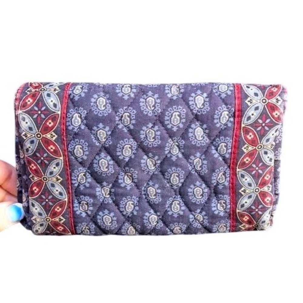 Vintage Vera Bradley ~ Quilted Wallet ~ Classic Navy ~ 1998 Retired - Picture 3 of 16